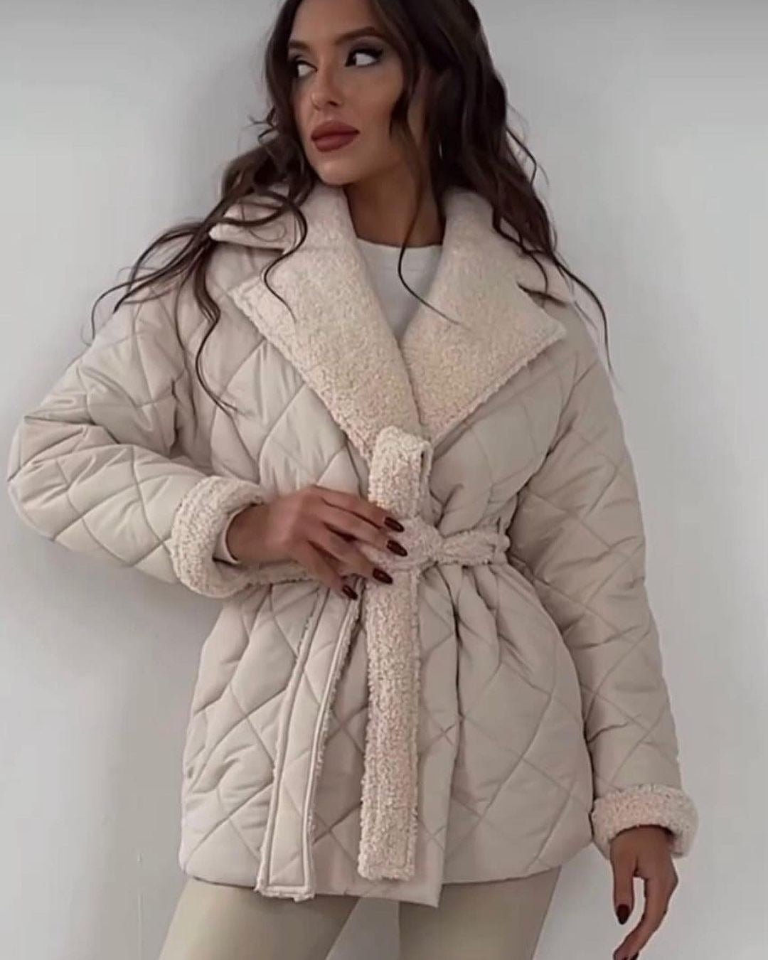 Winterdaunenjacke Elegant Reverskragen