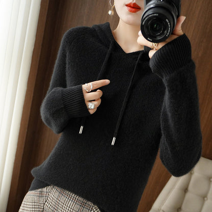 Kapuzenpullover Damen Weich Bequem