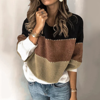 Eleganter Streifen Pullover Klassisch