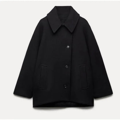 Große Größen Jacke Mit Umklappbarem Kragen