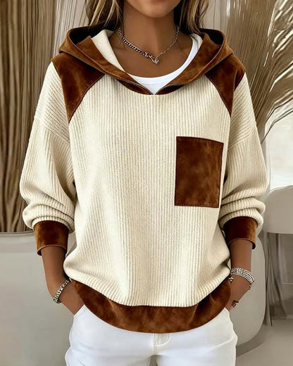 Kapuzenpullover Farbblock Relaxed Style
