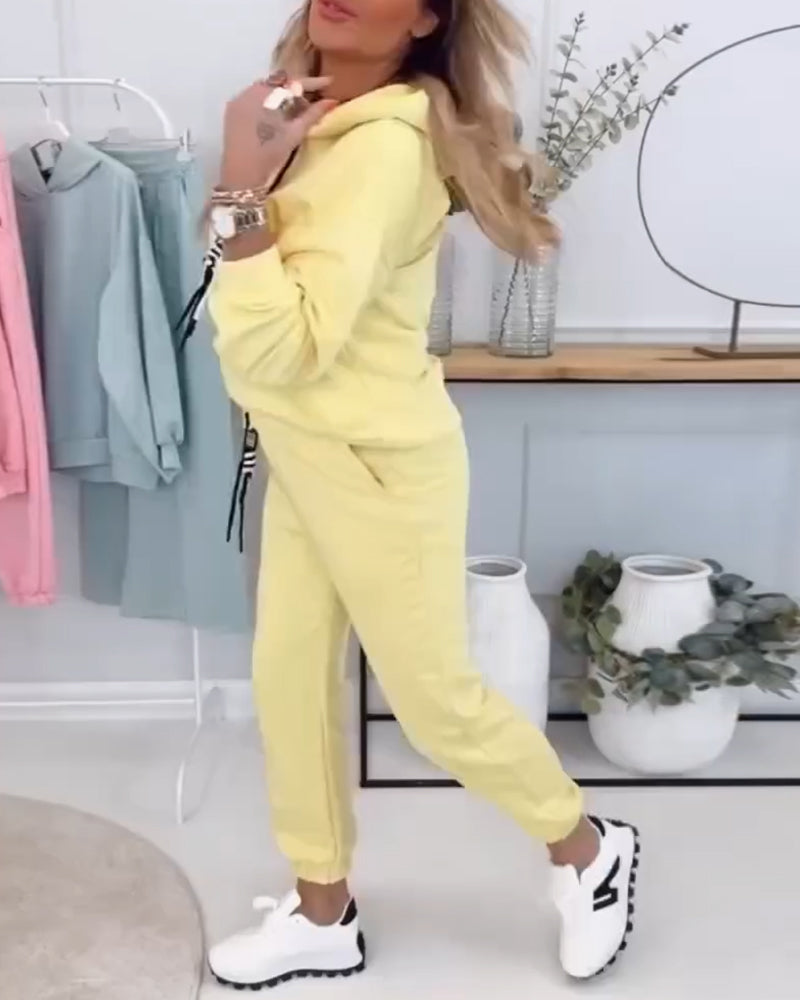 Moderner Streetwear Anzug Sweatshirt Sportlich - IdealeKleiden
