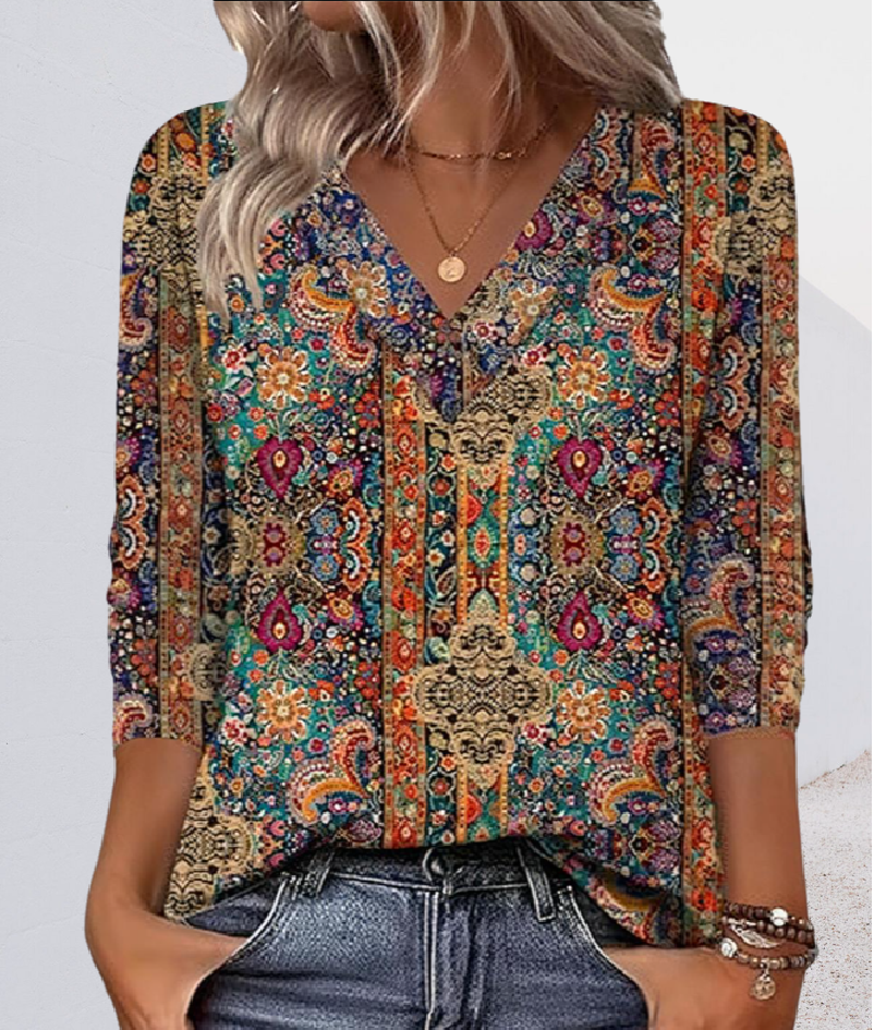 Elegante Damenbluse mit Chic Muster