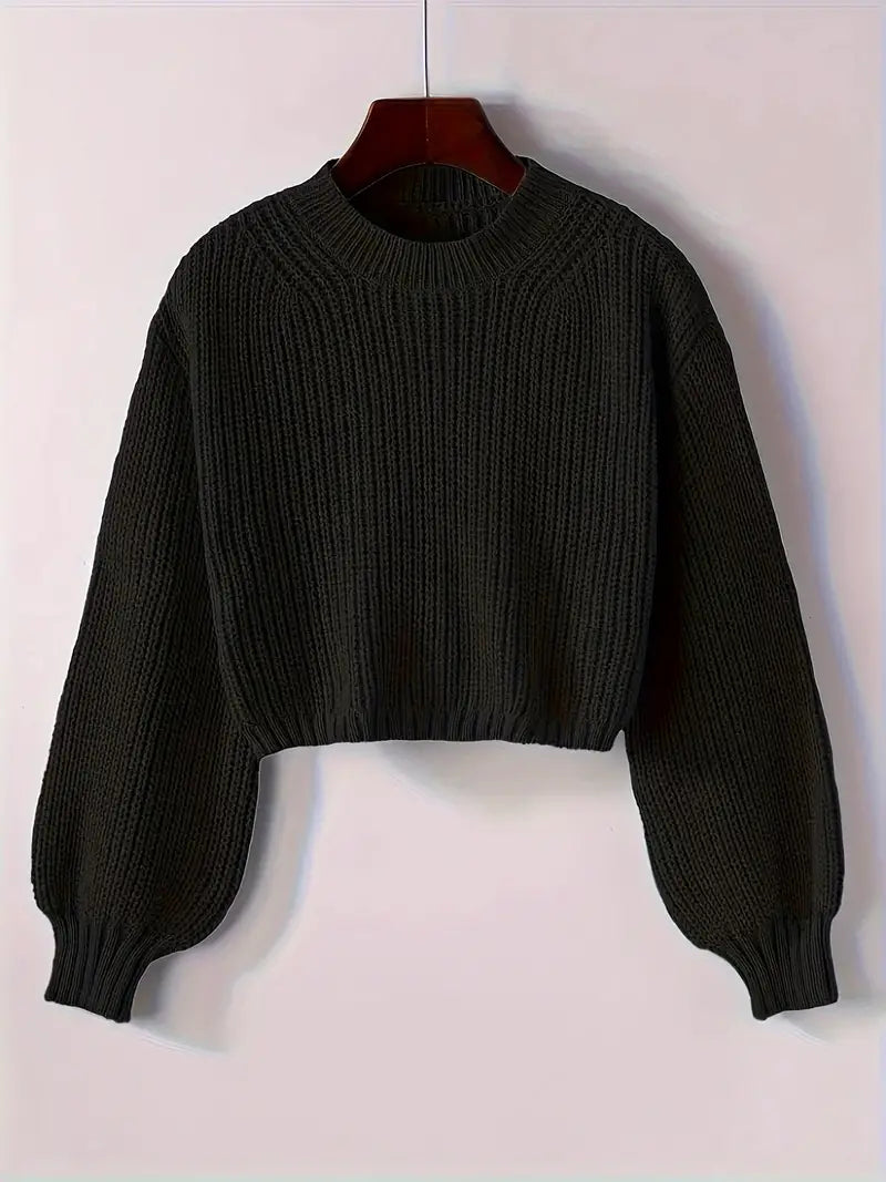 Damen Winterpullover Rippstrick Kurzmodell - IdealeKleiden