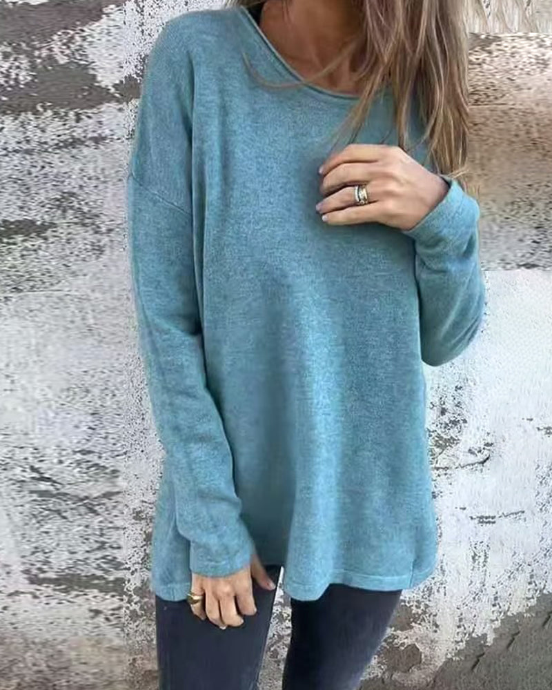 Elegante Damenbluse Stylisch Knöpfe Langarm