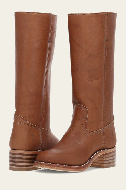 Stilvolle Damenstiefel Hoch Strukturiert