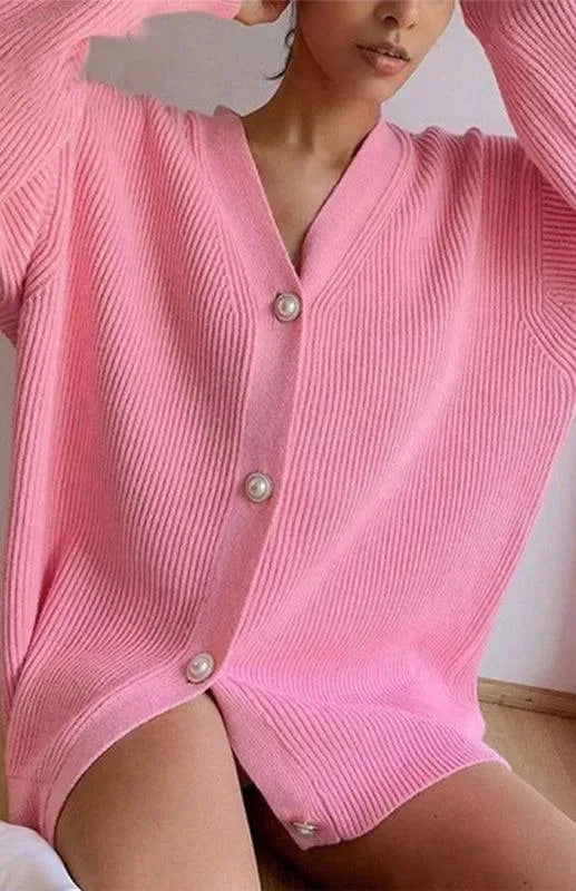 Bequeme Strickjacke Lässig Casual Damenpullover