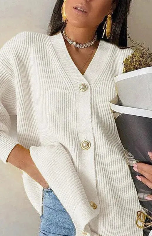 Bequeme Strickjacke Lässig Casual Damenpullover - IdealeKleiden