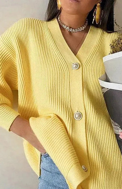 Bequeme Strickjacke Lässig Casual Damenpullover