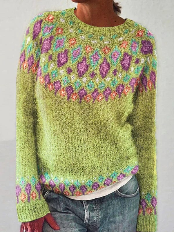 Stylisher Pullover Geometrische Muster