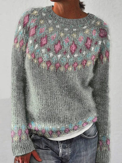 Stylisher Pullover Geometrische Muster