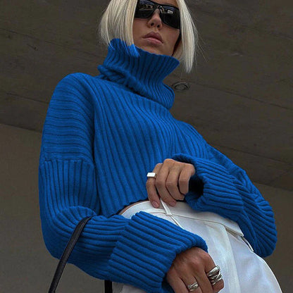 Damen Rollkragen Pullover Elegант