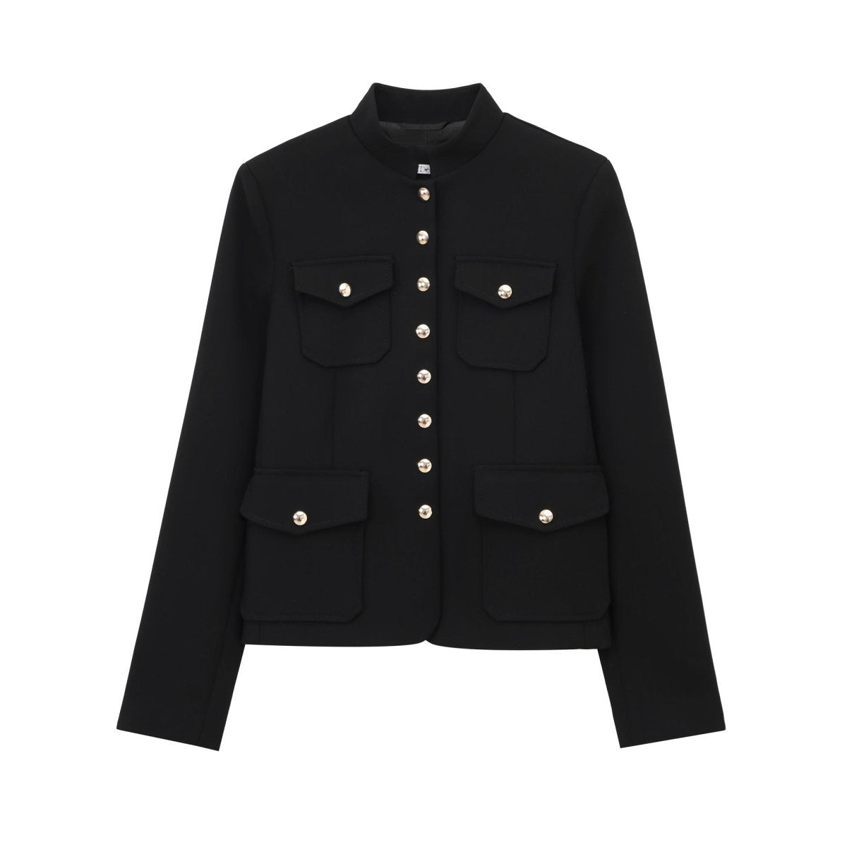 Kurze Offiziersjacke Elegant Goldknöpfe
