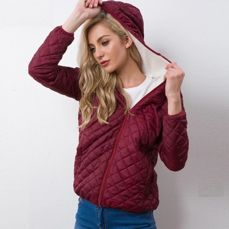 Warm gefütterte Damen Winterjacke Elegant