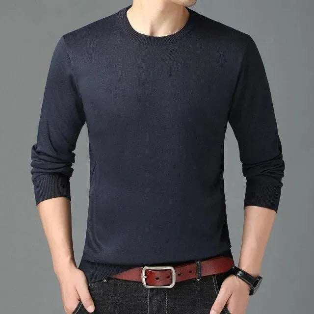 Herren Pullover Rundhals Elegant
