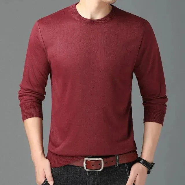 Herren Pullover Rundhals Elegant
