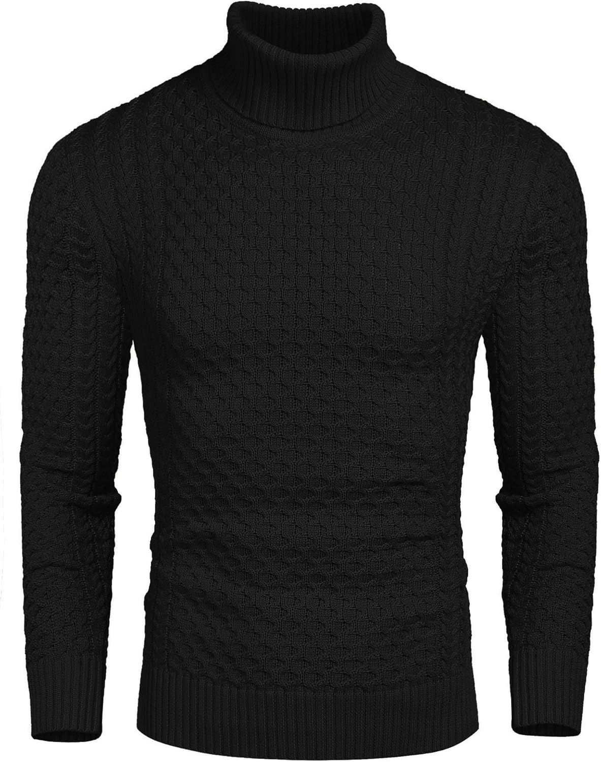 Bequemer Herren Pullover Rollkragen Strick