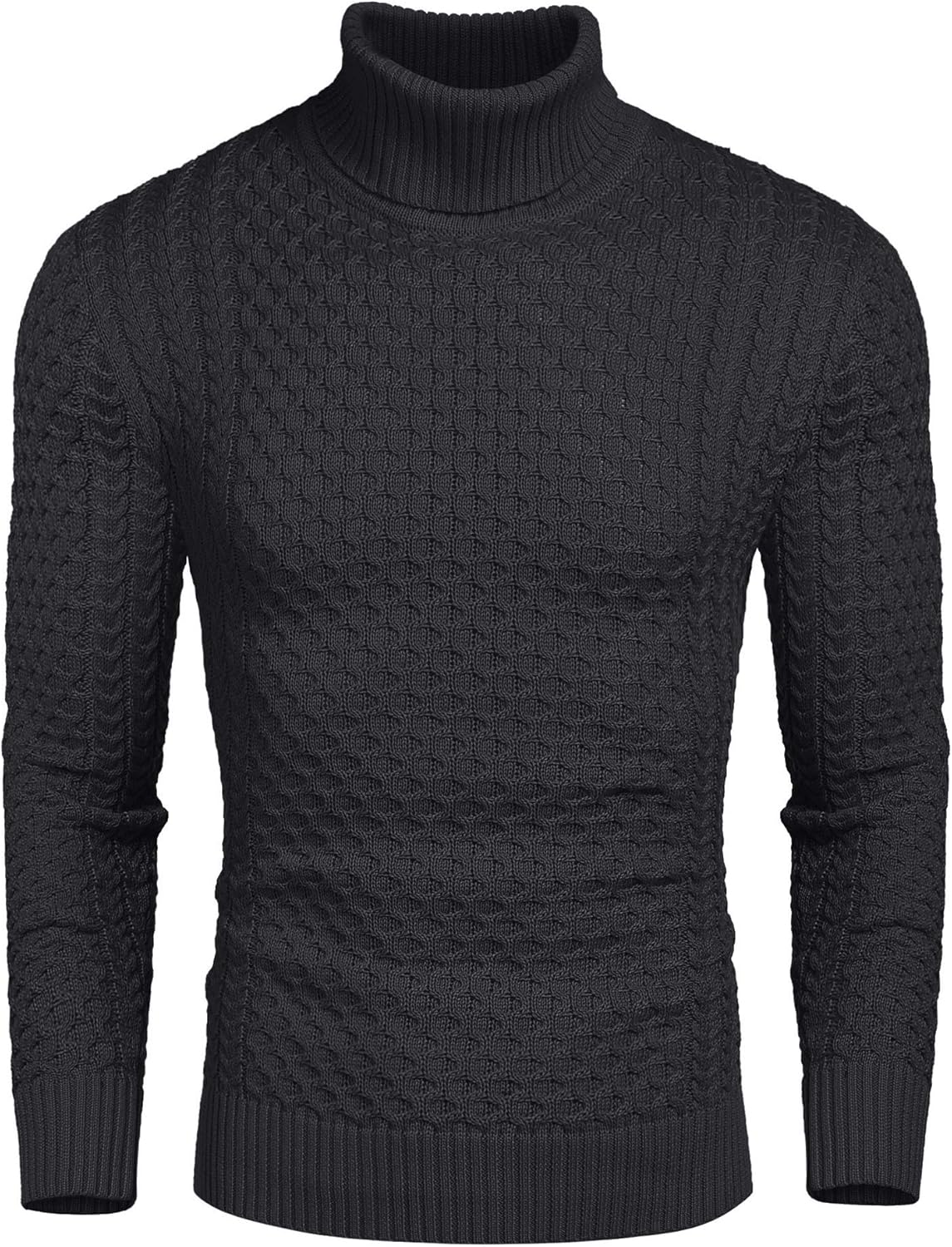 Bequemer Herren Pullover Rollkragen Strick