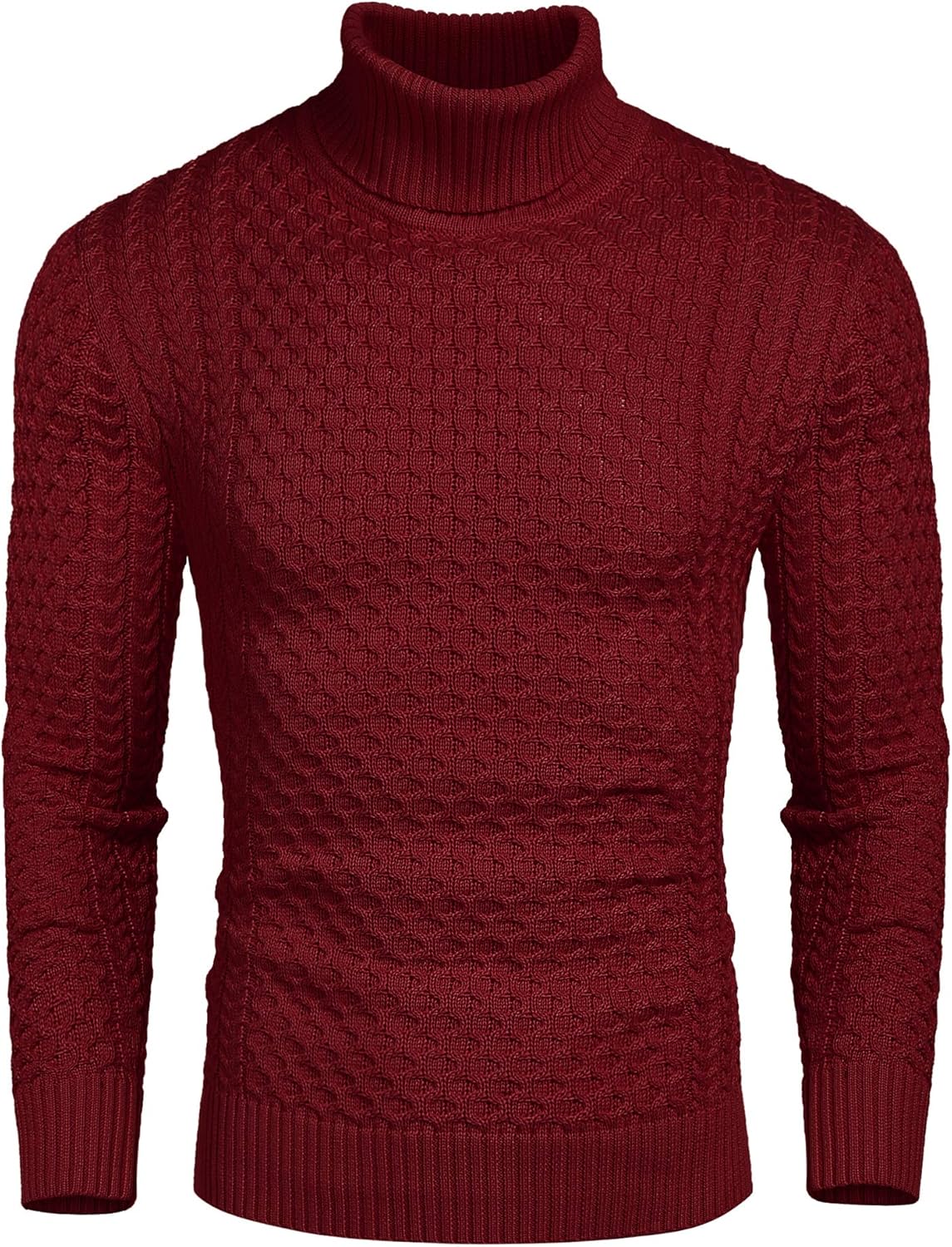 Bequemer Herren Pullover Rollkragen Strick