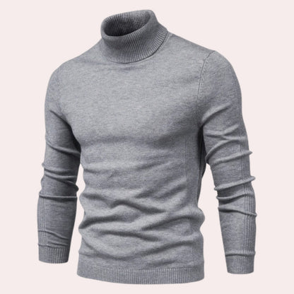 Bequemer Herren Pullover Rollkragen Style