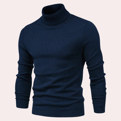 Bequemer Herren Pullover Rollkragen Style
