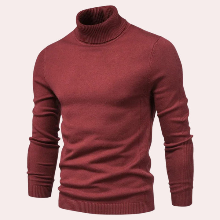 Bequemer Herren Pullover Rollkragen Style