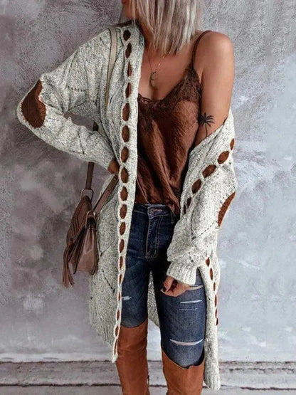 Stylische Damenstrickjacke Kapuzenpullover