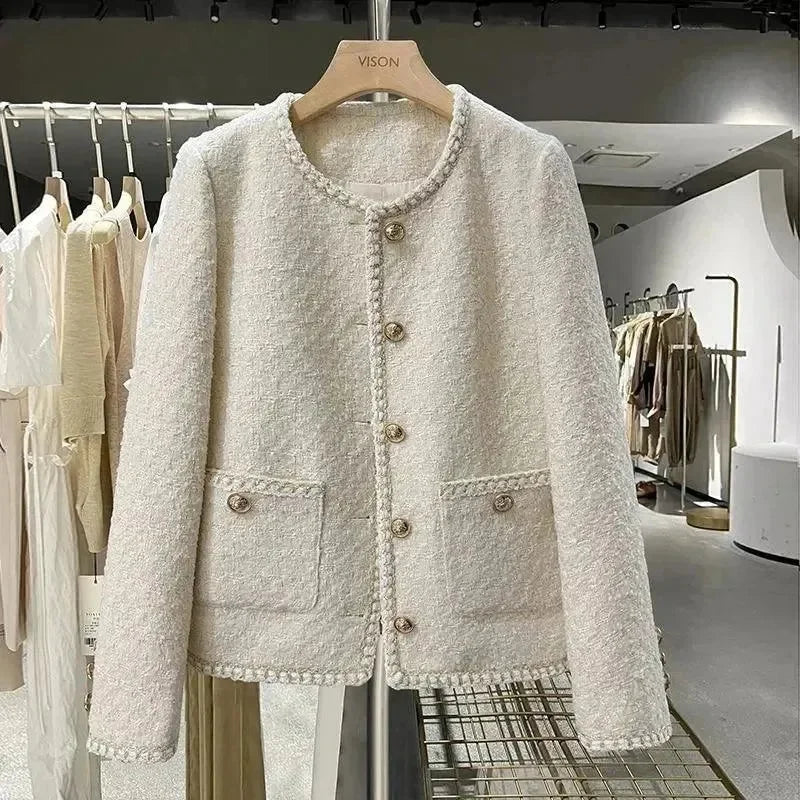 Stylische Damenjacke Tweed Freizeit Look