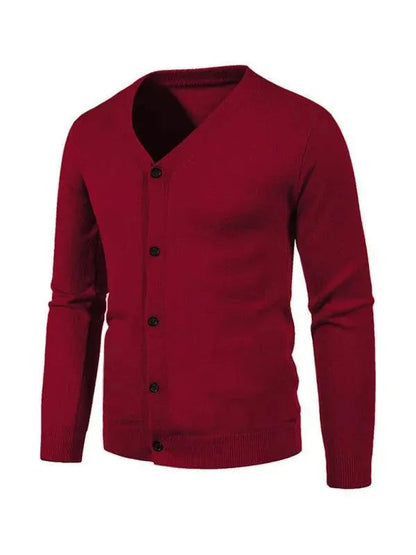 Elegante Herren Strickjacke Einheitsfarbe