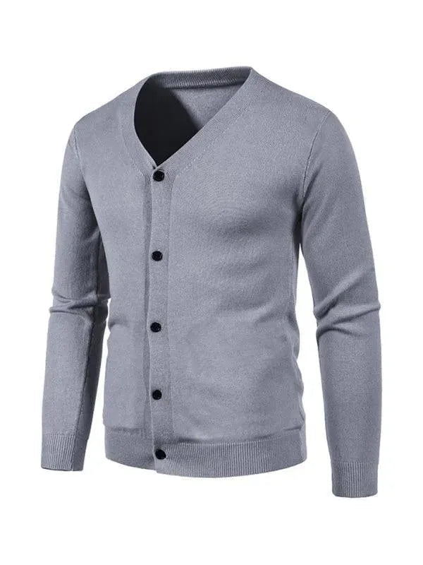 Elegante Herren Strickjacke Einheitsfarbe