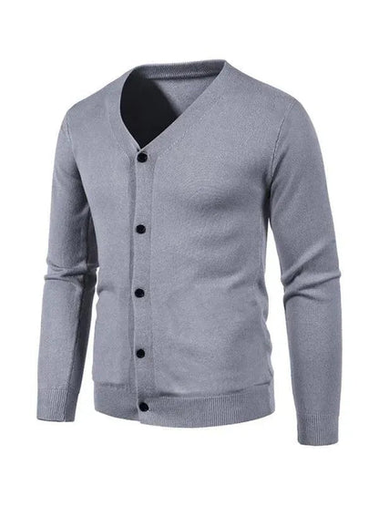 Elegante Herren Strickjacke Einheitsfarbe