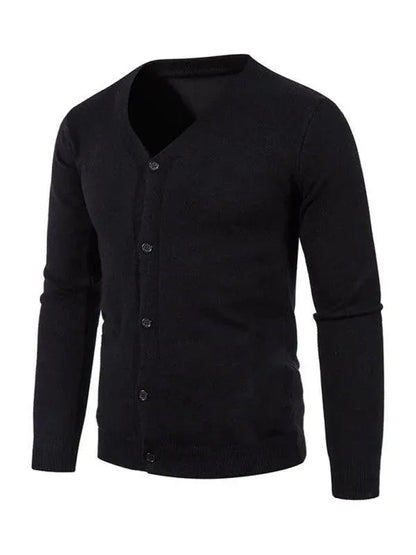Elegante Herren Strickjacke Einheitsfarbe