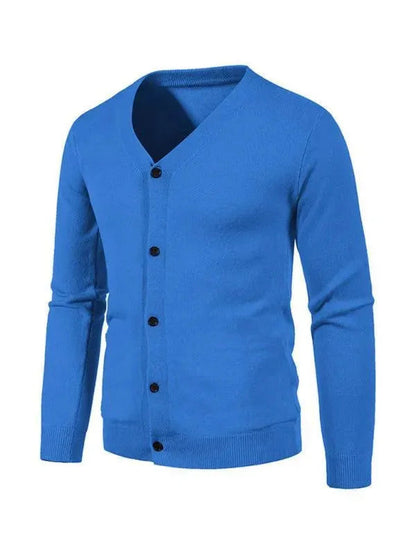 Elegante Herren Strickjacke Einheitsfarbe