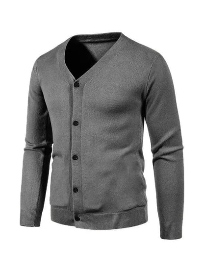 Elegante Herren Strickjacke Einheitsfarbe