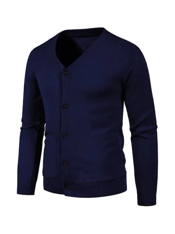 Elegante Herren Strickjacke Einheitsfarbe