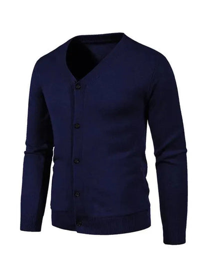 Elegante Herren Strickjacke Einheitsfarbe