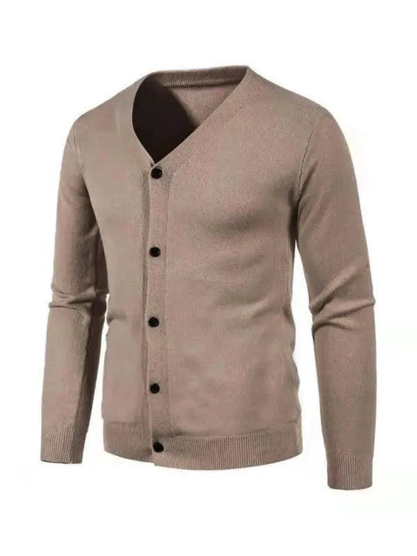 Elegante Herren Strickjacke Einheitsfarbe