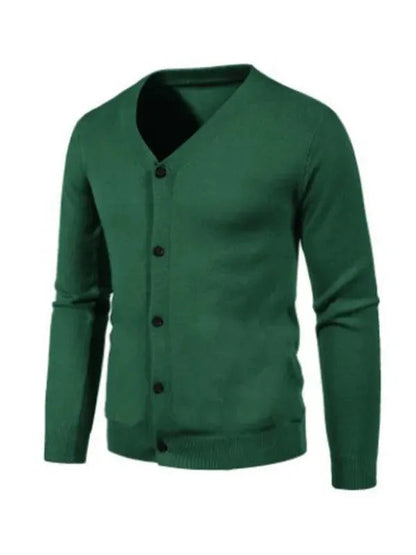Elegante Herren Strickjacke Einheitsfarbe