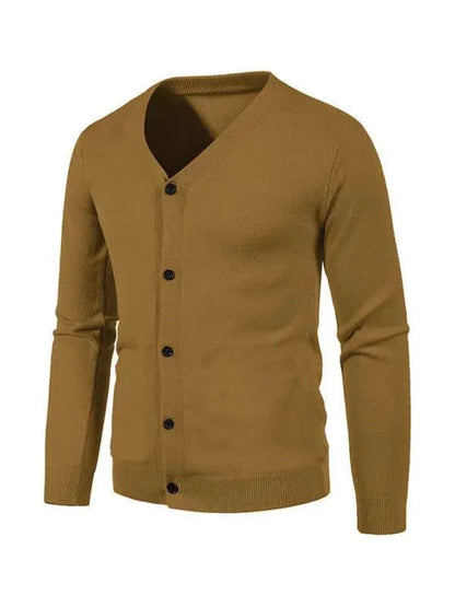 Elegante Herren Strickjacke Einheitsfarbe