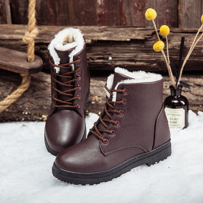 Elegante Stiefel Damen Leder Innenfütterung