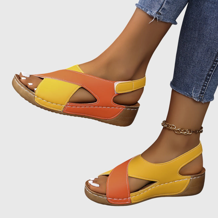 Damen Sandalen Offen Zwei-Farben Sommer