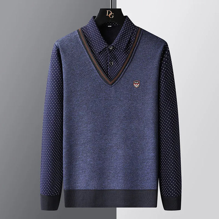 Herren Pullover Polo Style