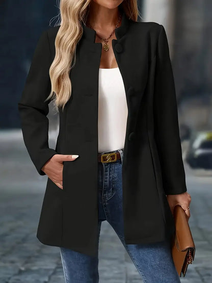 Damen Wintermantel Elegant Knöpfe