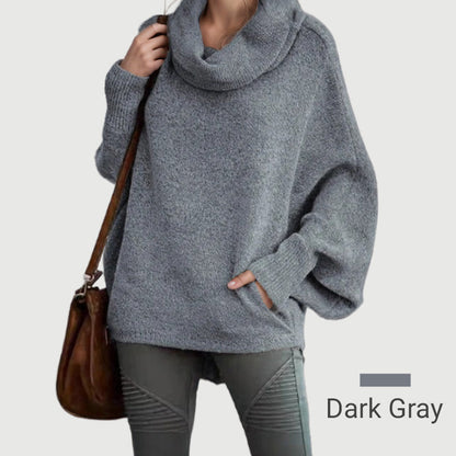 Gemütlicher Pullover Batwing Schnitt mit Taschen