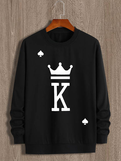 Herren Pullover King-Logo Trendig