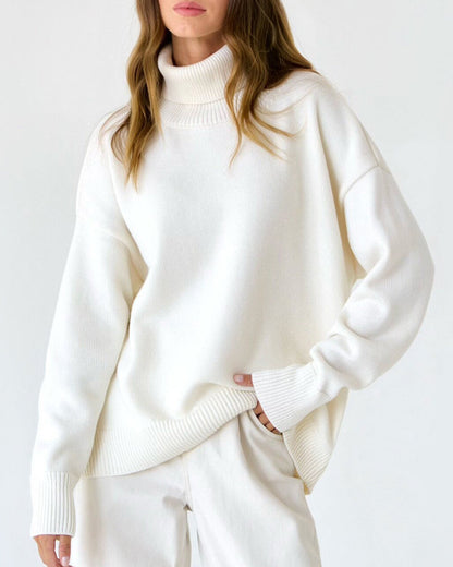 Weite Damenpullover Baumwolle Elegantes Design