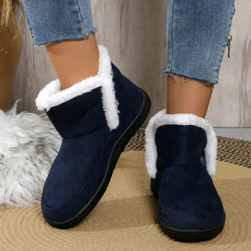 Damen Winterstiefel Plüschfell Warm
