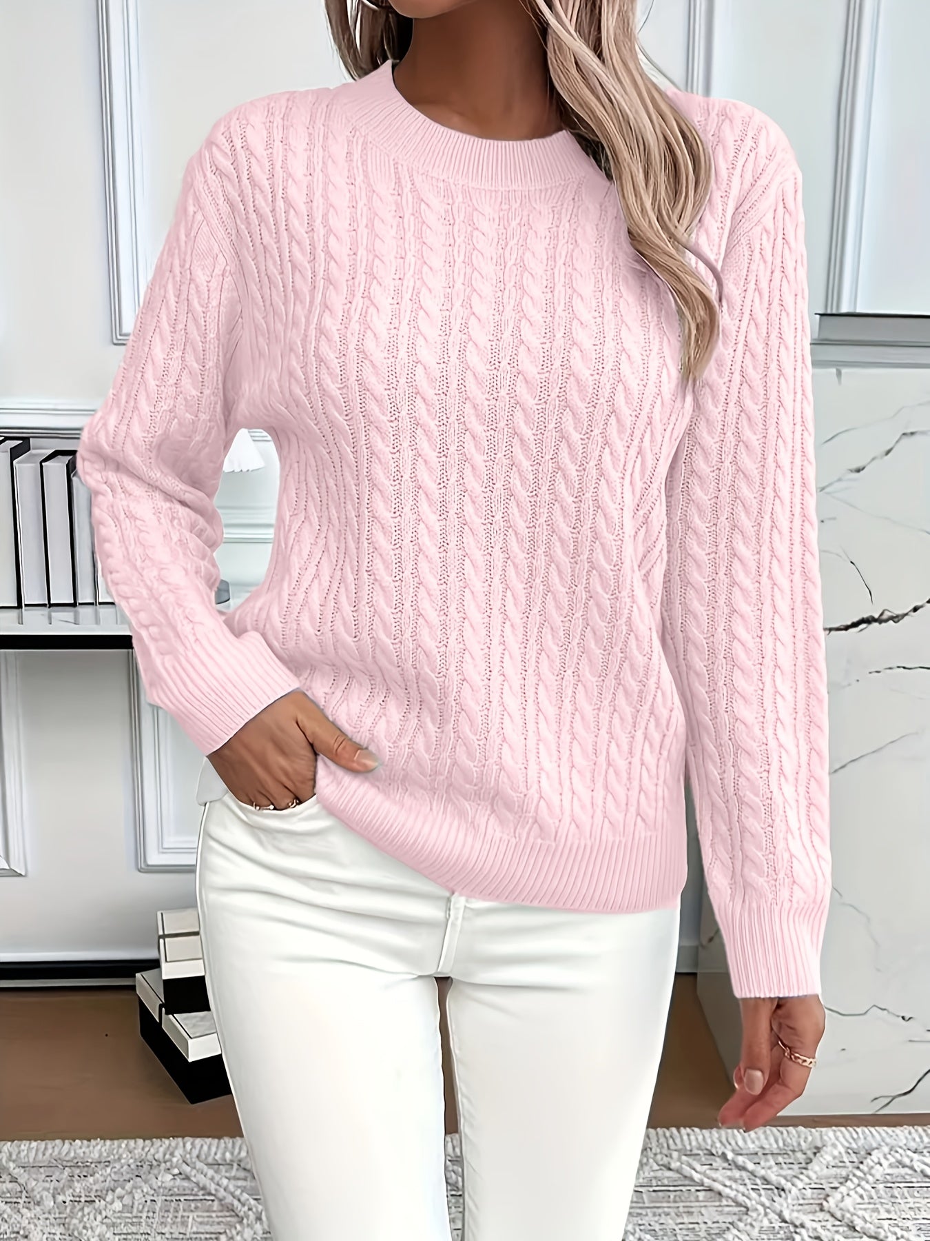 Eleganter Strickpullover Modisch Gestreift
