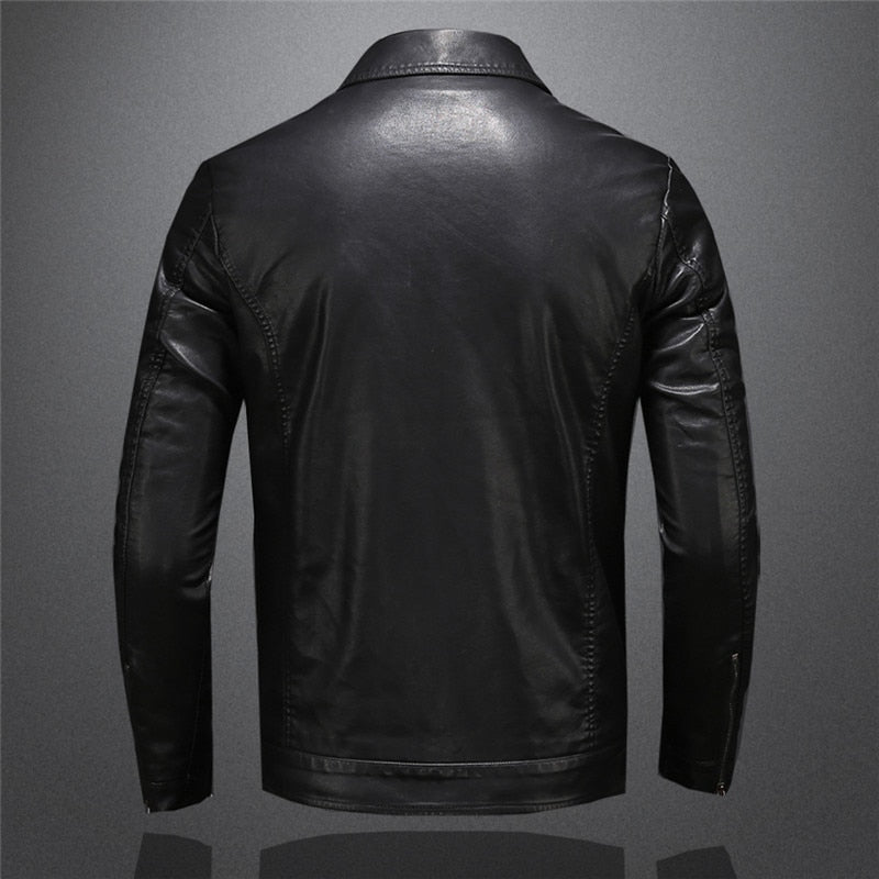 Modische Lederjacke Klassisch Elegant - IdealeKleiden