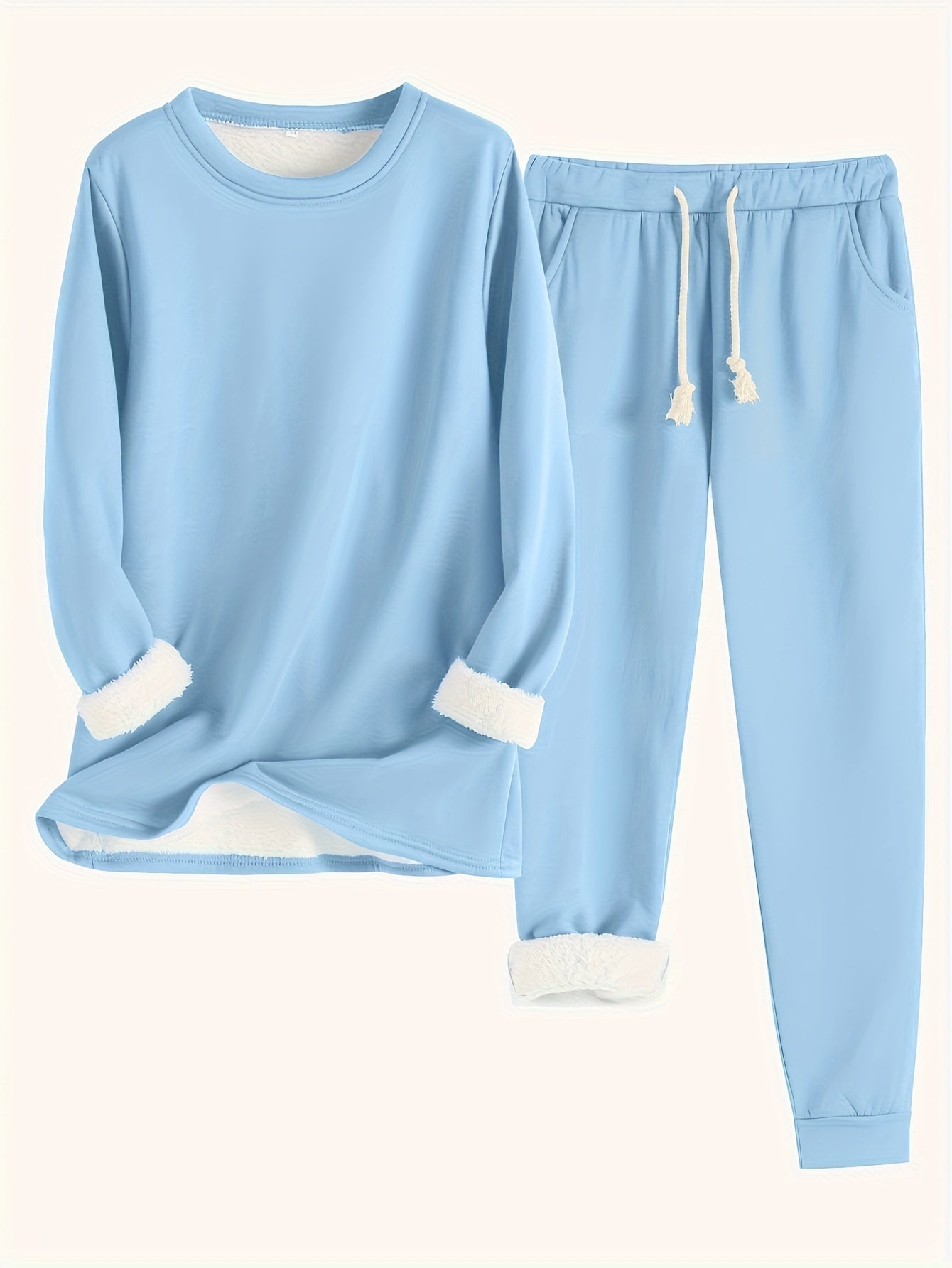 Damen Bequemes Winter-Pyjama-Set